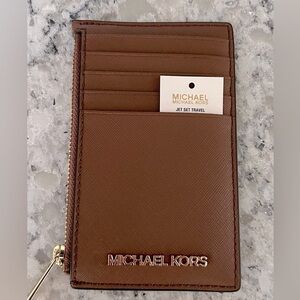 Michael Kors Medium Top Zip Card Case